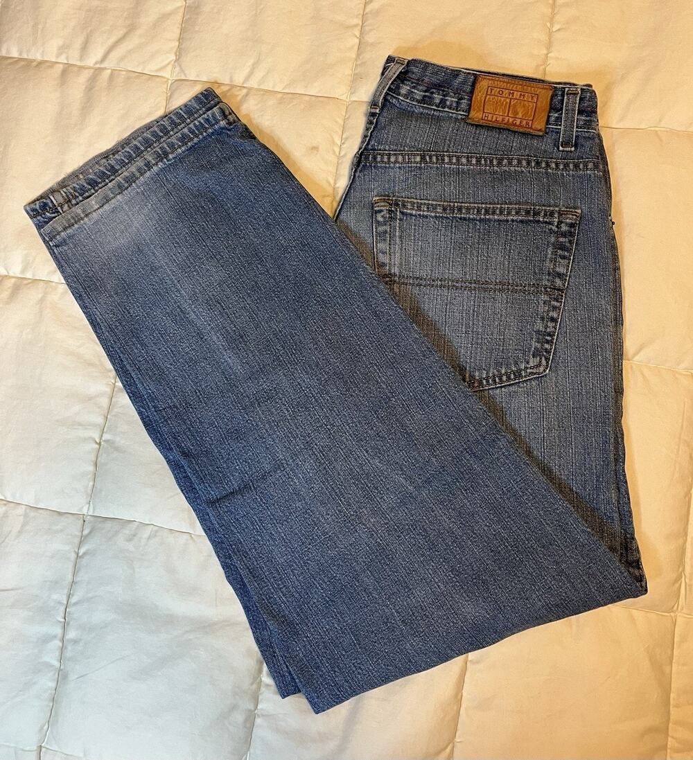 Tommy Hilfiger Converse Freedom Mens Jeans 33X32 Denim Y2K Wide Leg Made In USA